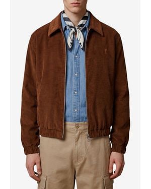 Ami Paris Ami De Coeur Corduroy Jacket - Brown