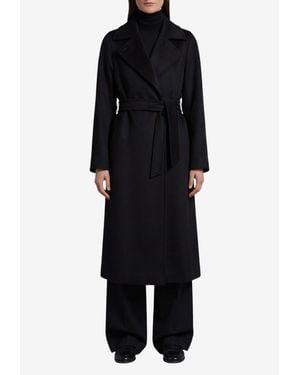 Max Mara Manuela Belted Long Coat - Black