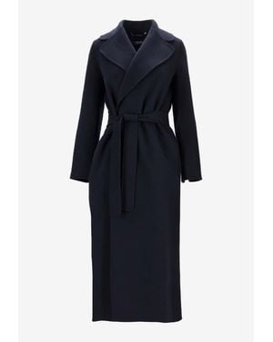 Max Mara Poldo Belted Wool Coat - Blue
