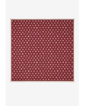 Fendi Polka Dots Silk Scarf - Red