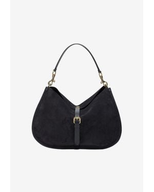 Etro Large Pony Suede Shoulder Bag - Black