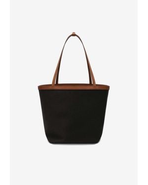The Row Three Stitch Canvas Tote Bag - Black