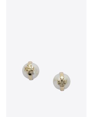Tory Burch Moondance Stud Earrings - White