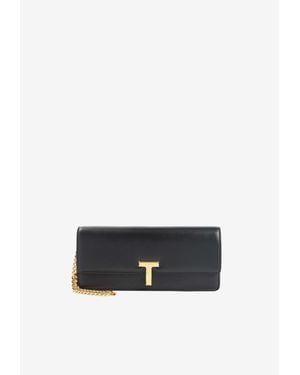 Tom Ford Wallis Leather Clutch Bag - White