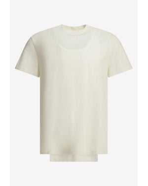 Maison Margiela Double Layer Crewneck T-Shirt - White