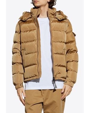 Moncler Maya Hooded Down Jacket - Natural