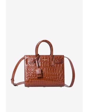 Saint Laurent Nano Sac De Jour Top Handle Bag - Brown