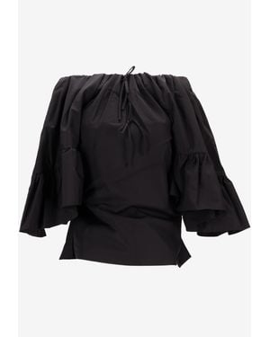 MERYLL ROGGE Off-Shoulder Ruffled Blouse - Black