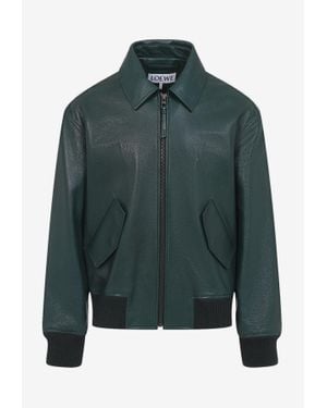 Rare LOEWE Green Patent Leather Jacket | eBay