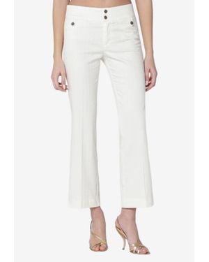 Etro Stitched Straight-Leg Trousers - White