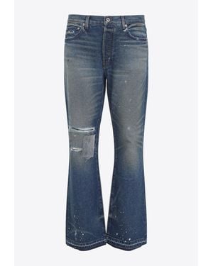 GALLERY DEPT. Dagger Distressed Bootcut Jeans - Blue