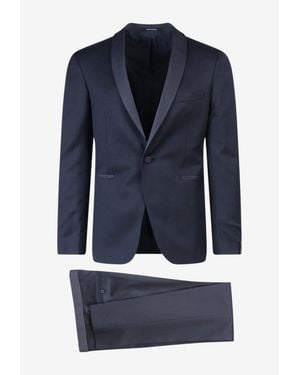 Tagliatore Shawl Lapel Tuxedo - Blue