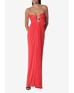 Christopher Esber Helix Draped Long Dress - Red