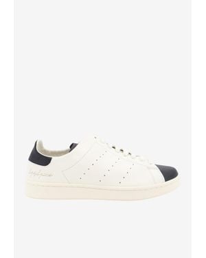 adidas Y-3 Diagonal Stan Smith Leather Sneakers - Natural
