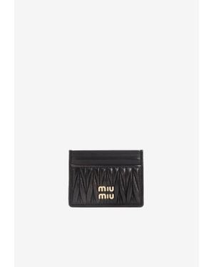 Miu Miu Matelassé Nappa Leather Cardholder - White