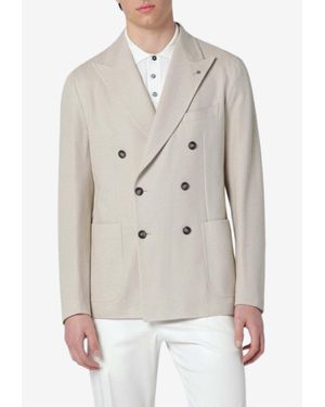 Tagliatore Double-Breasted Buttoned Blazer - Gray