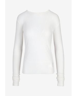 Ann Demeulemeester Fiene Crewneck Top - White