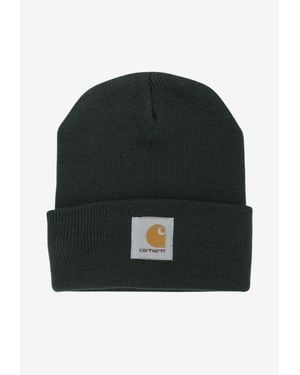 Carhartt Short Watch Logo Beanie - Black