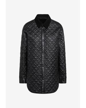 Moncler Corduroy-Collar Padded Jacket - Black