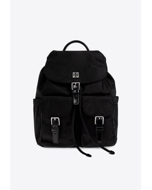 Tory Burch Virginia Logo Plaque Backpack - Black