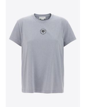 Stella McCartney Iconic Mini Heart T-Shirt - Gray