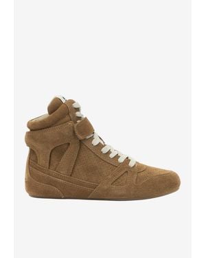 Isabel Marant High-Top Leather Sneakers - Brown