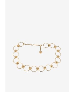 Versace Medusa Chain Belt - White