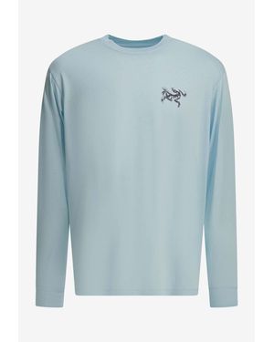 Arc'teryx Kragg Long-Sleeved Printed T-Shirt - Blue