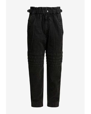 Isabel Marant Mellya Straight-Leg Trousers - Black