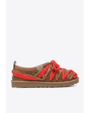 UGG Tasman Lace Suede Slippers - Red