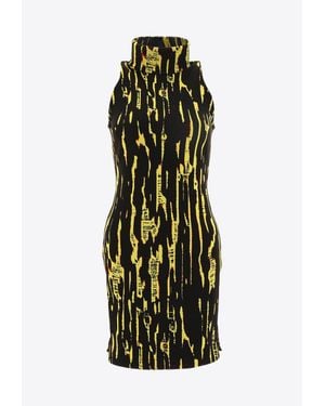 Ambush Jacquard Mini Dress - Green