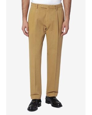 Santaniello Tailored Straight-Leg Pants - Natural