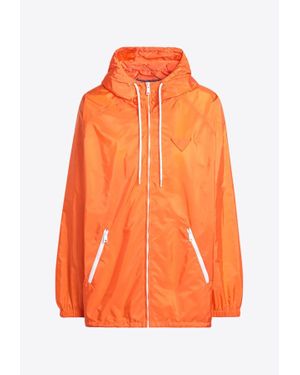 アウターその他 Prada Orange raincoat Prada Orange Re-nylon Windbreaker | italist