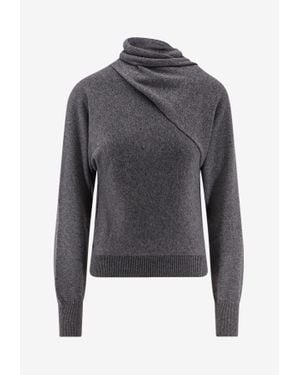 Tom Ford Cashmere-Blend High-Neck Jumper - Grey