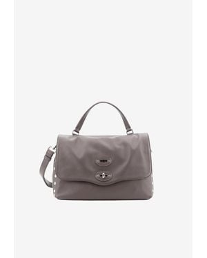 Zanellato Small Postina Leather Bag - Gray