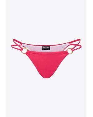 DSquared² Bondage Cut-Out Bikini Bottom - Pink
