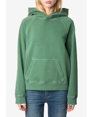Zadig & Voltaire Georgy Guitar Print Hooded Sweatshirt - Green