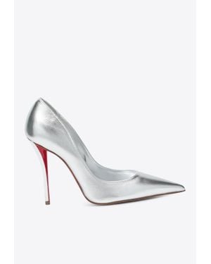 Christian Louboutin Miss Z 100 Laminated Leather Pumps - White