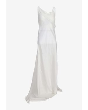 Ann Demeulemeester Aaricia Long Bias Slip Dress - White