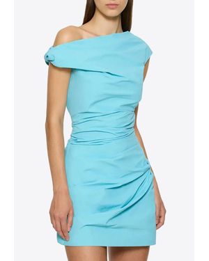 Paris Georgia Basics Remmy One-Shoulder Mini Dress - Blue