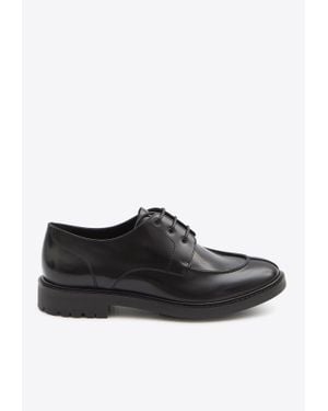 Saint Laurent Lino Calf Leather Derby Shoes - Black