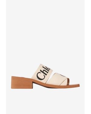 Chloé Elegant Heeled Slip-On With 4.5 Cm Heel - White