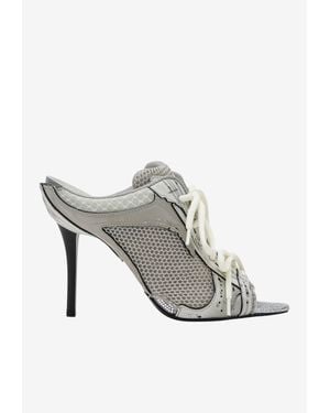 Balenciaga Stapler 110 Nylon And Mesh Mules - White