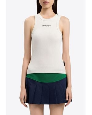 Palm Angels Classic Logo Tank Top - Green