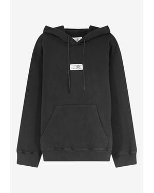 MM6 by Maison Margiela Numeric Patch Hooded Sweatshirt - Black