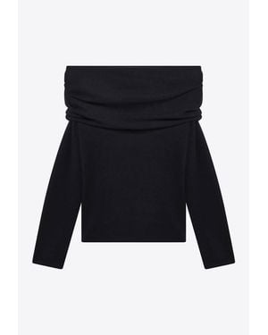 Max Mara Cashmere Off-Shoulder Sweater - Blue