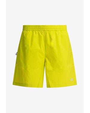 The North Face Logo Embroidered Swim Shorts - Yellow