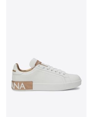 Dolce & Gabbana Portofino Low-Top Sneakers - White