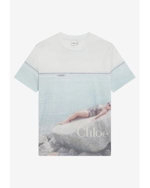 Chloé Picture Print T-Shirt - Gray