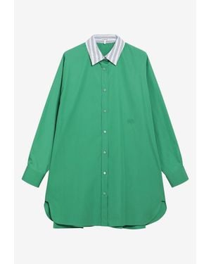 Loewe Poplin Shirt Dress - Green